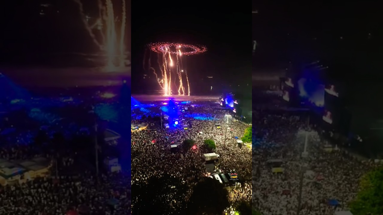 Atraksi Ribuan Drone Menyerupai Kembang Api || Malam Tahun Baru di Rio De Janeiro Brazil 