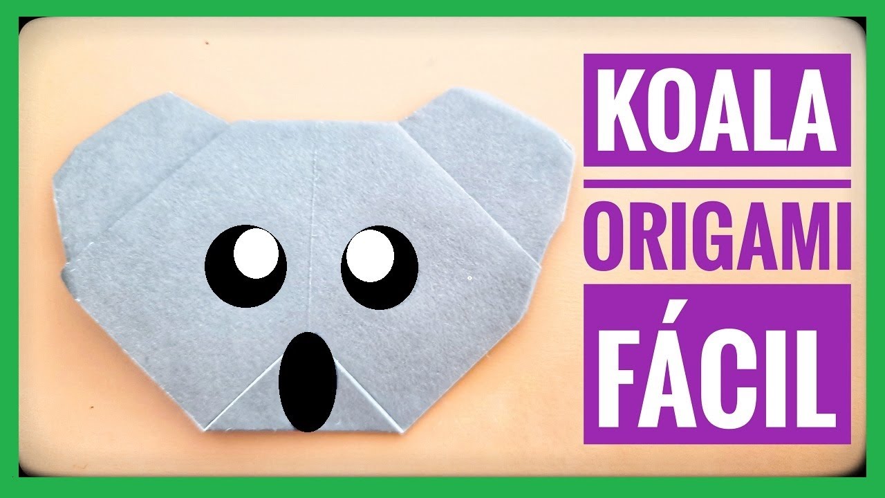 ▷ Cómo hacer un KOALA 🐨 de papel ¡MUY FÁCIL! ✅ | Origami PASO A PASO
