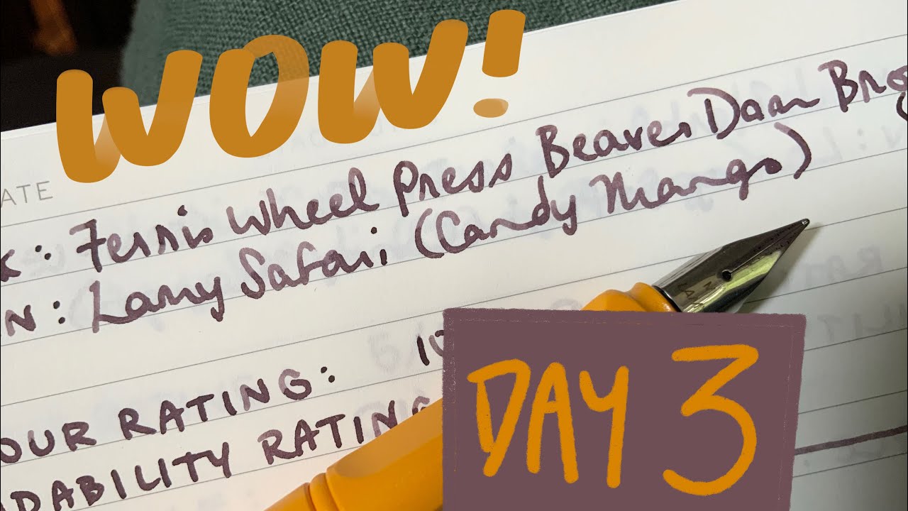 Day 3: Ferris Wheel Press Beaver Dam Brown 🤎 // This fountain pen ink wowed me!