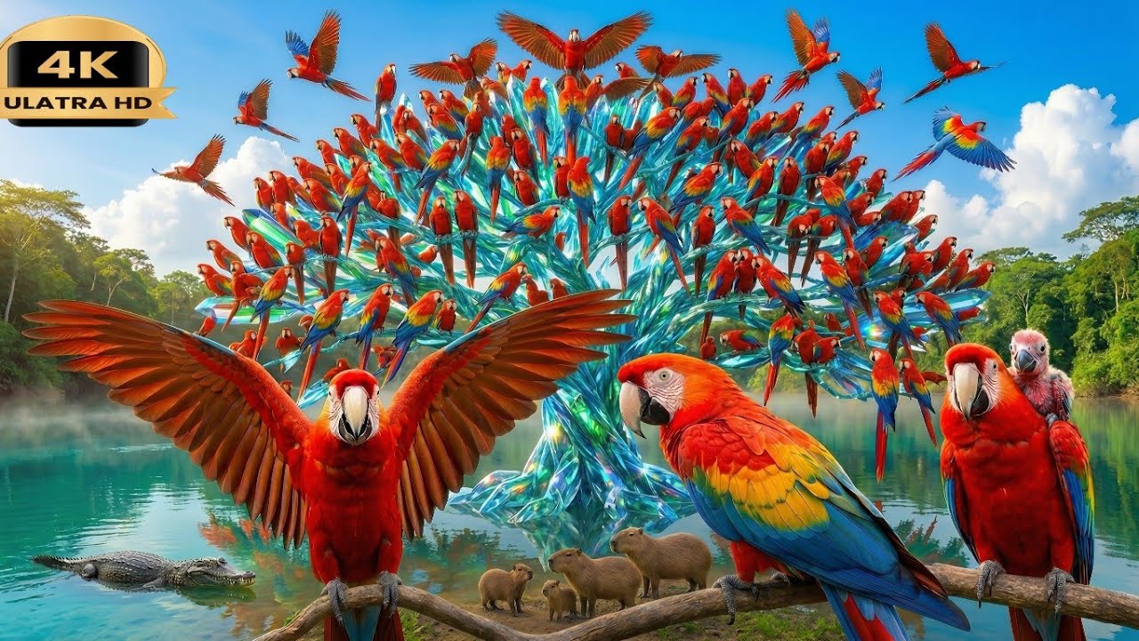 Relaxing Walk in the Amazon: Top 40 Most Beautiful and Cute Birds Nature Sounds (No Music)