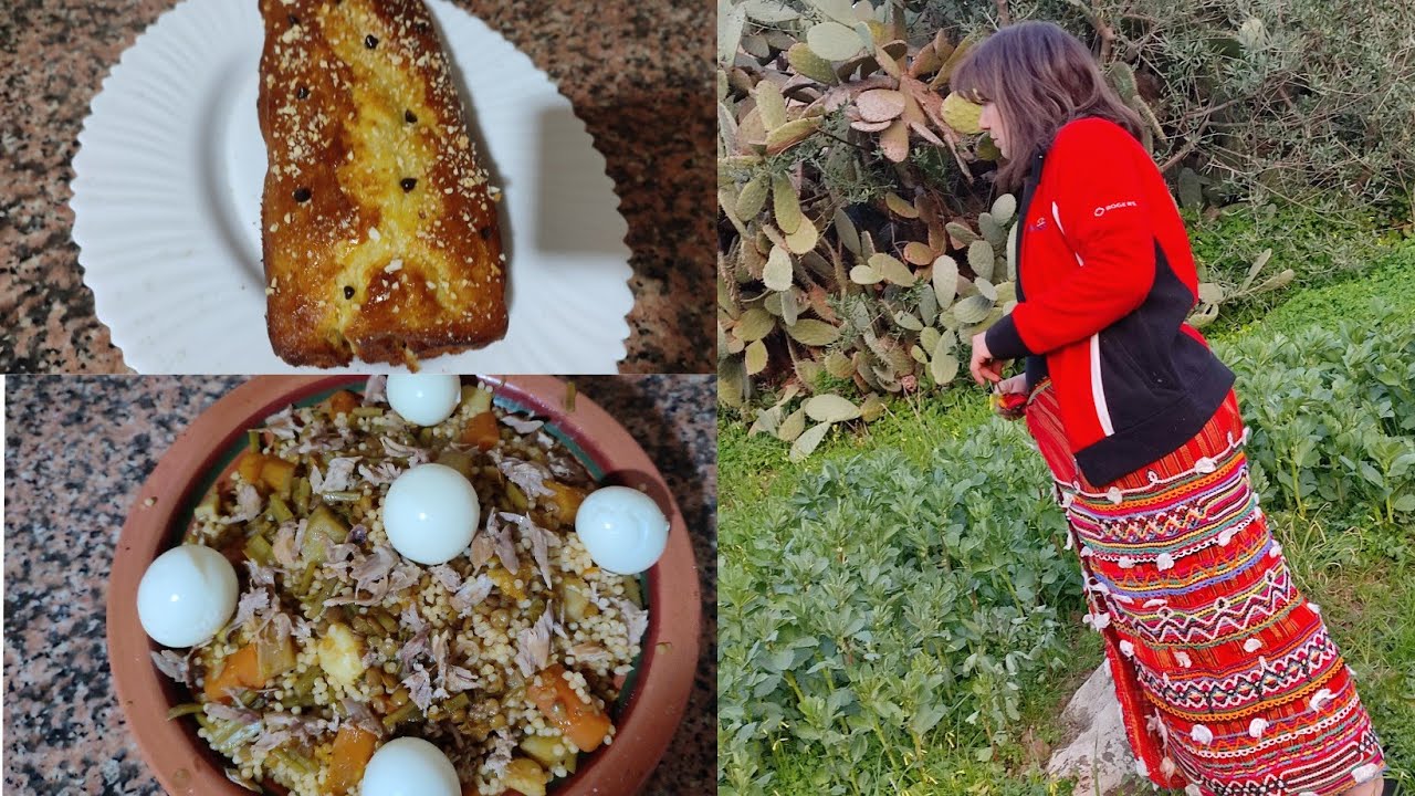 فيديو رائع ميفوتكمش🌹بركوكس بالقرنينة والخضر متشبعوش منو و كيك محشي بالمربى🤌😍