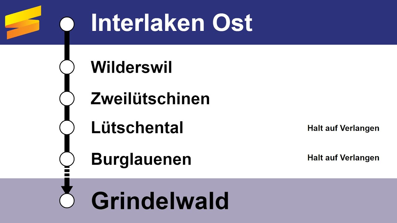 BOB Ansagen » R61 Interlaken Ost — Grindelwald (2023) | SLBahnen