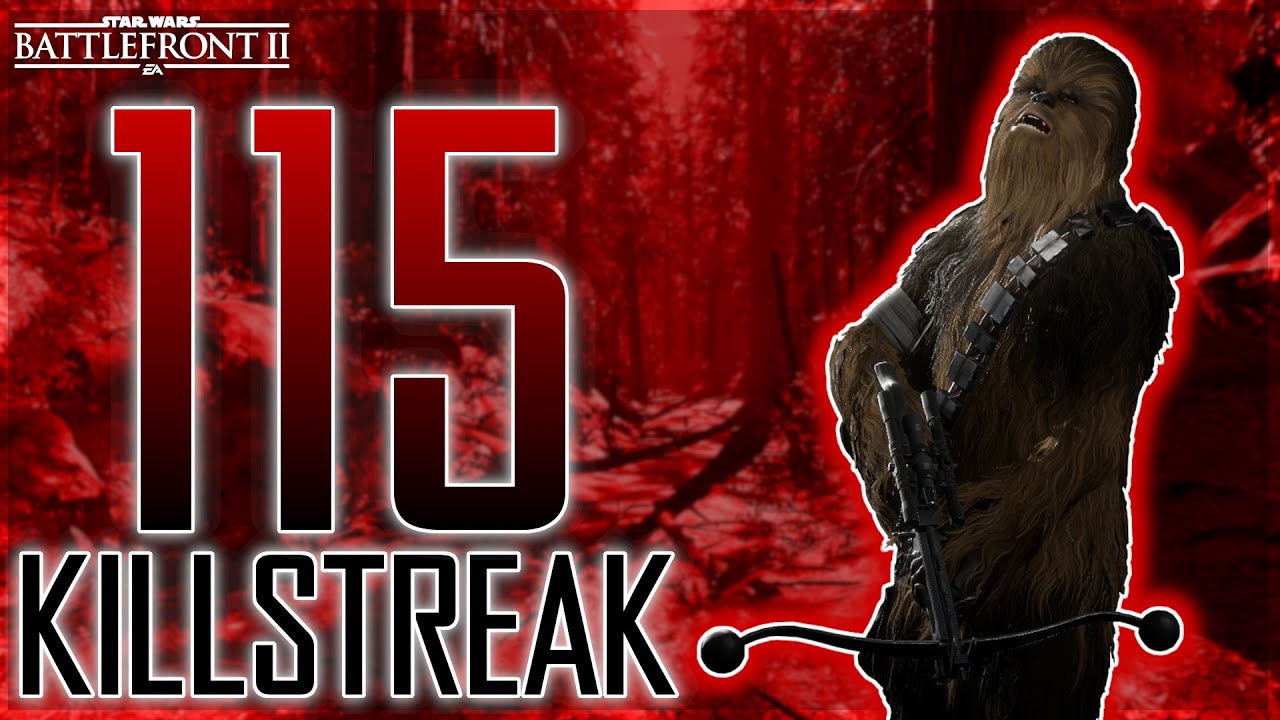 Chewbacca 115 Killstreak on Endor | Star Wars Battlefront 2