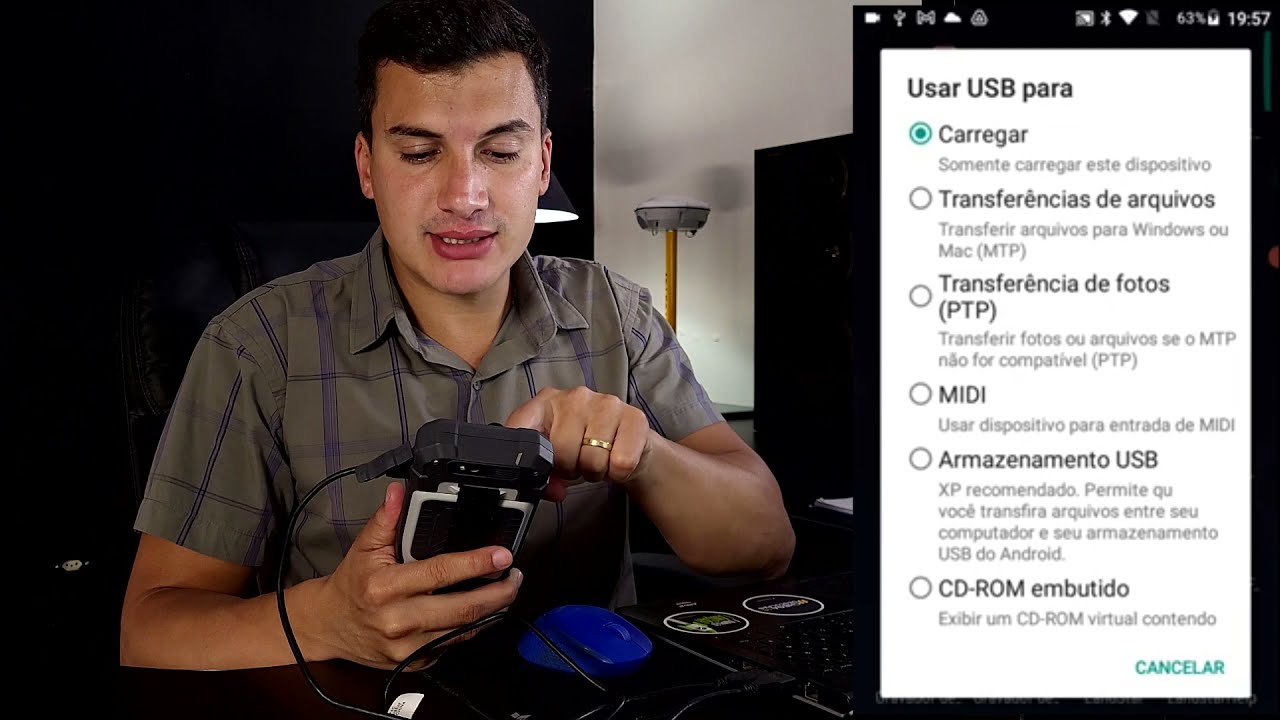 COMO CONECTAR A COLETORA DO GPS RTK NO COMPUTADOR