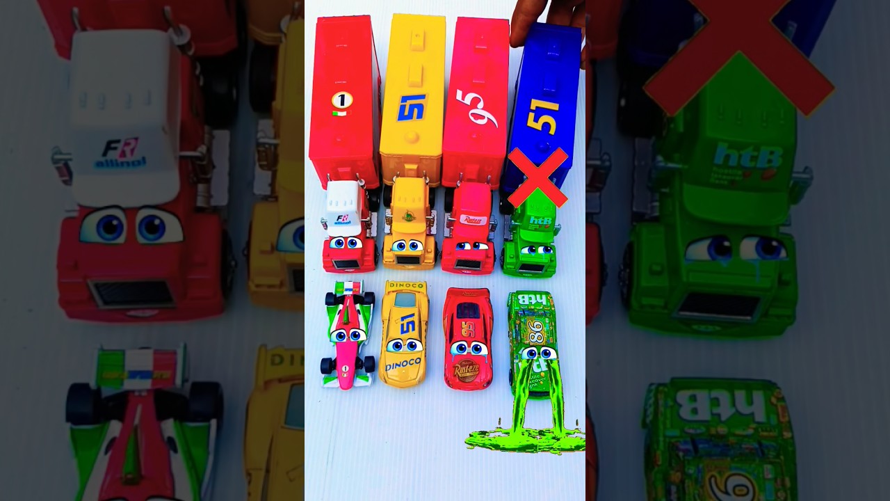 Машинки Disney Pixar, Машинки Маккуина, Молния Маккуин, Dinoco, Чик Хикс #игрушки #машинки #макку...