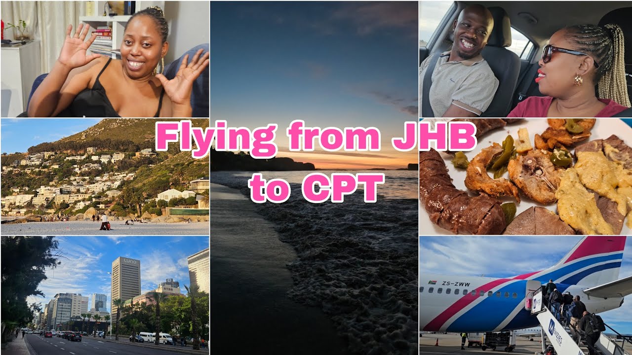 #TravelVlog | Flying from JHB to CPT | Eating Crocodile Meat and Kudu Wors | Clayville Visit 