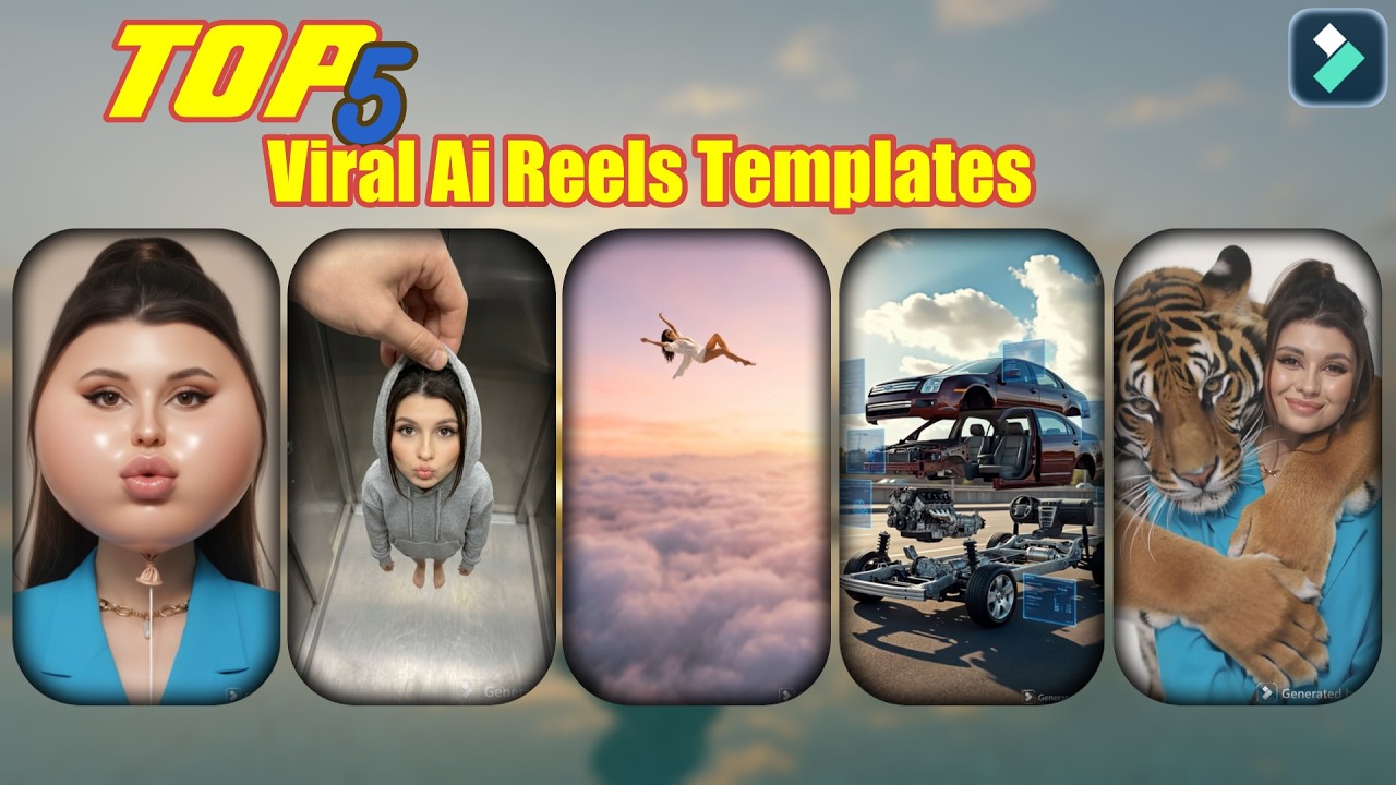 ТОП-5 ВИРУСНЫХ ШАБЛОНОВ AI — FILMORA 15