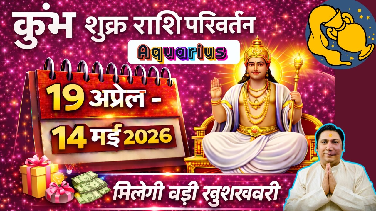 कुम्भ राशि | शुक्र होंगे परम बलि  । Kumbh rashi shukra rashi parivartan april 2026 Aquarius
