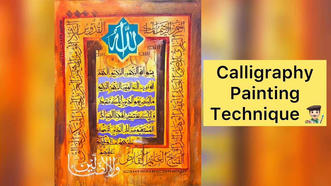 Modern Calligraphy Painting With Acrylic By Muhammad Amjad Alvi Calligraphy Artist (Urdu/Hindi)