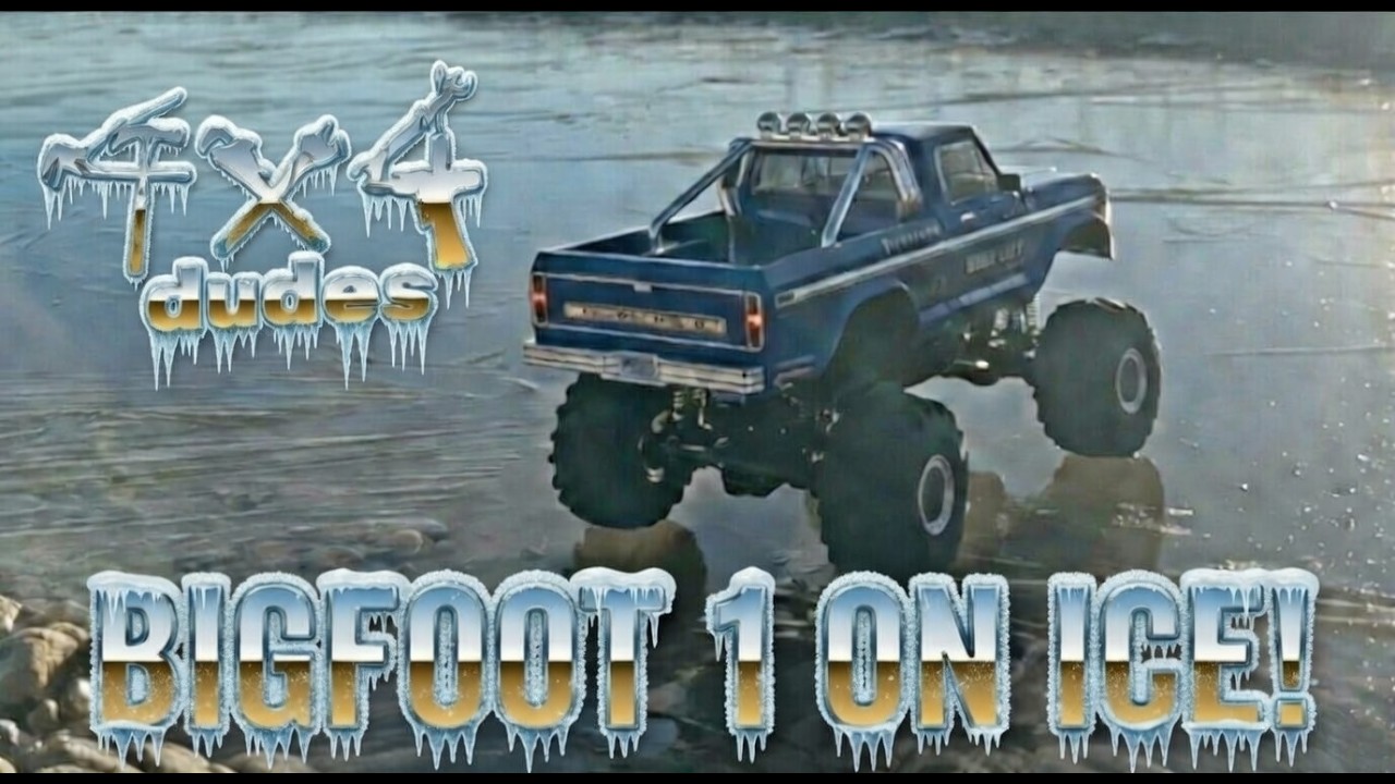 Bigfoot 1 TRX4MT on ice in 1:18 scale!