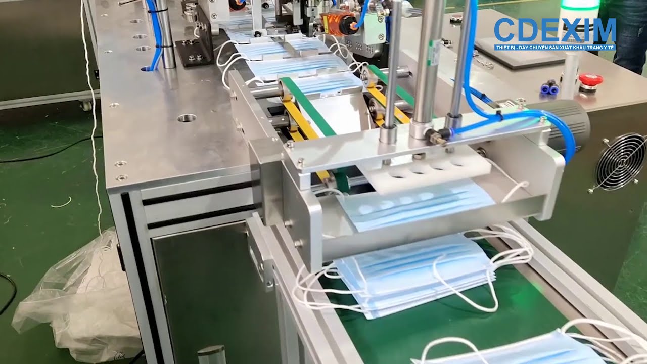 [Mới 11-2020] Dây Chuyền Sản Xuất Khẩu Trang Y Tế  Hoàn Toàn Tự Động CTY CD EXIM