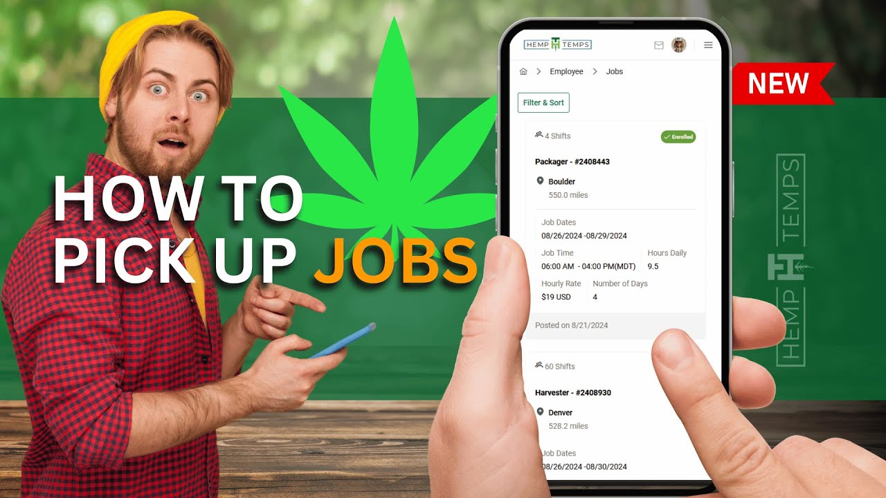 How to PICK UP JOBS with the Hemp Temps App