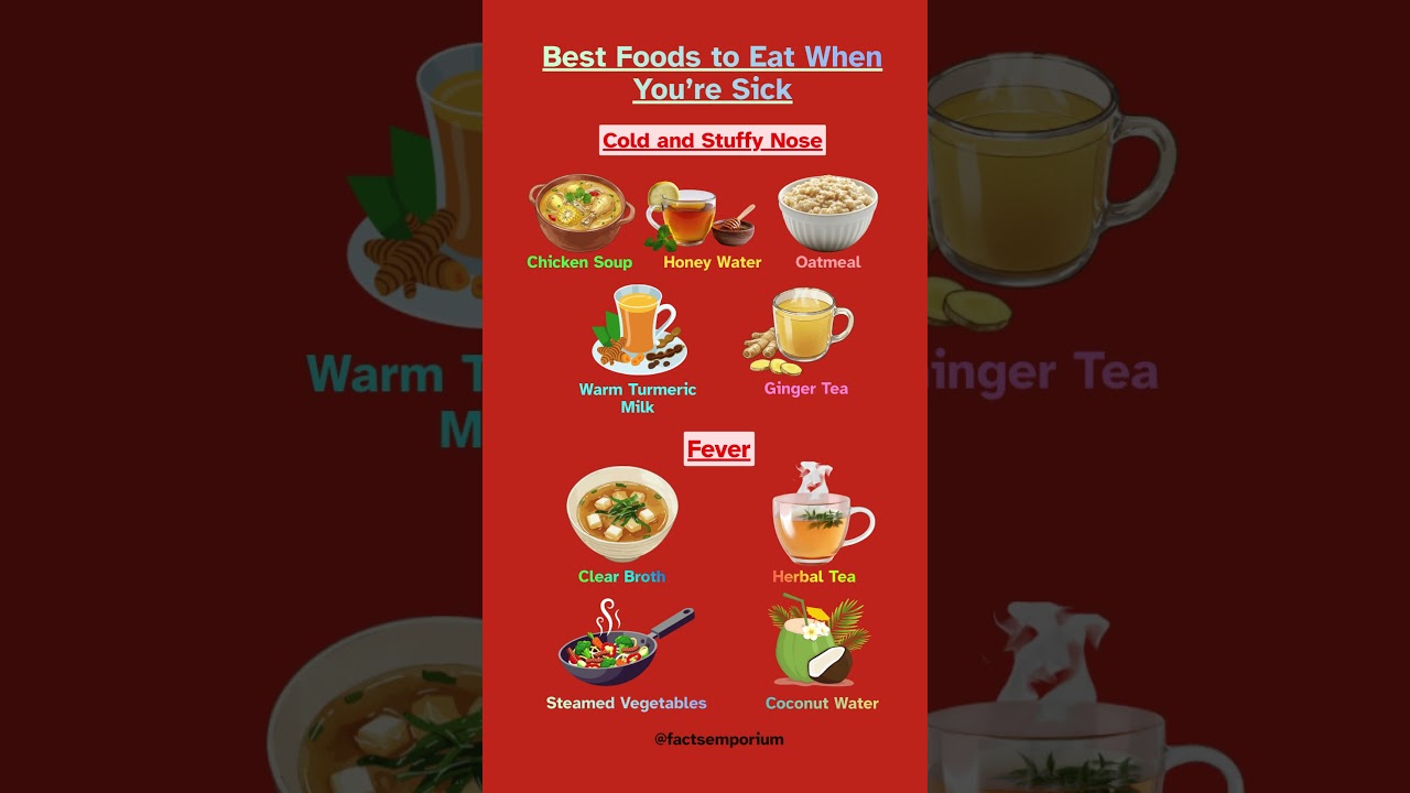 What to Eat When You’re Sick | Ideal Diet for Fever, Cold & Stuffy Nose 