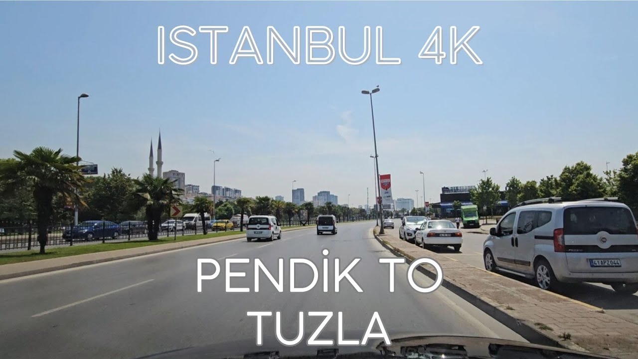 Istanbul 4K Drive from Pendik to Tuzla via the Coastline Road City Tour Sightseeing Video