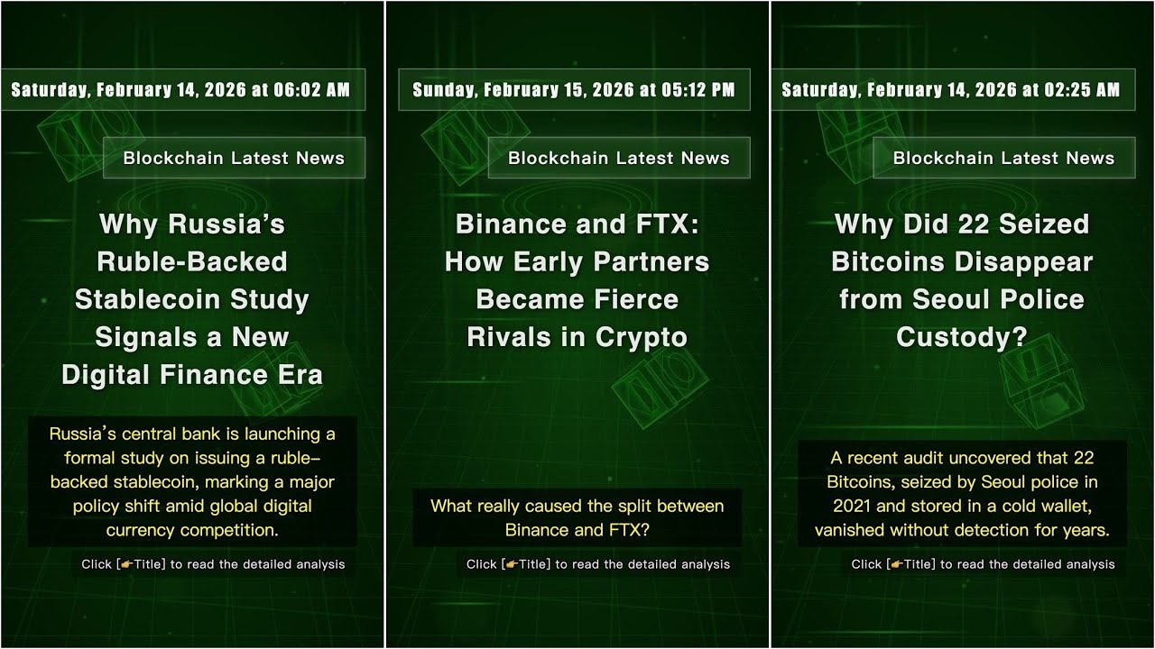 Blockchain News: Sunday, February 15, 2026 at 10:28 PM #QixNewsCrypto