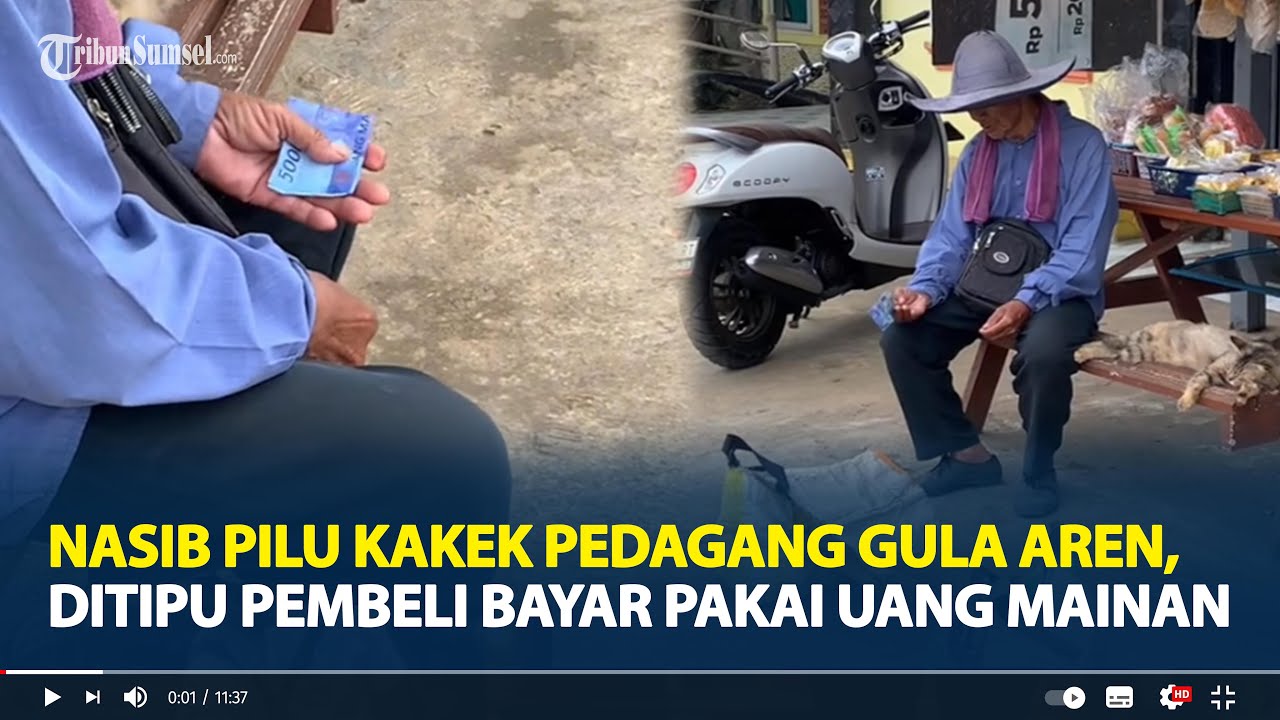 Nasib Pilu Kakek Pedagang Gula Aren di Tasikmalaya, Ditipu Pembeli Bayar Pakai Uang Mainan