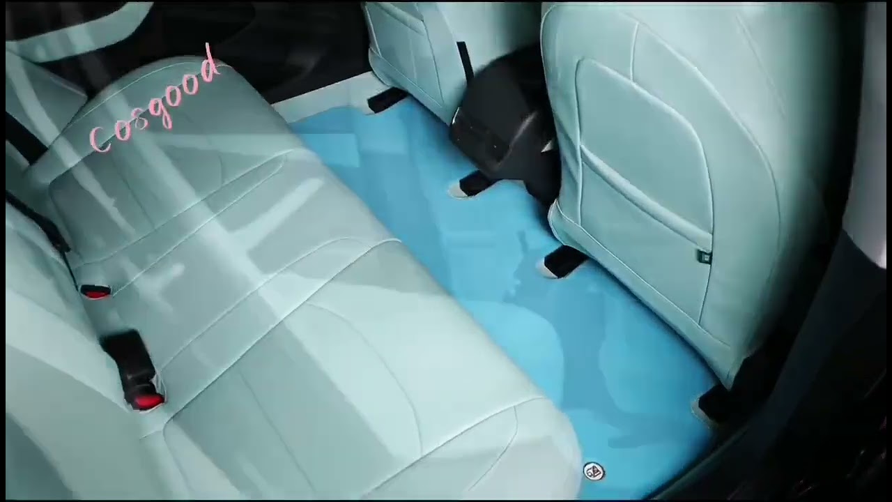 Tesla Exclusive Fantasy Light Blue Car Seat Cover#tesla #custom #cosgood #automotive