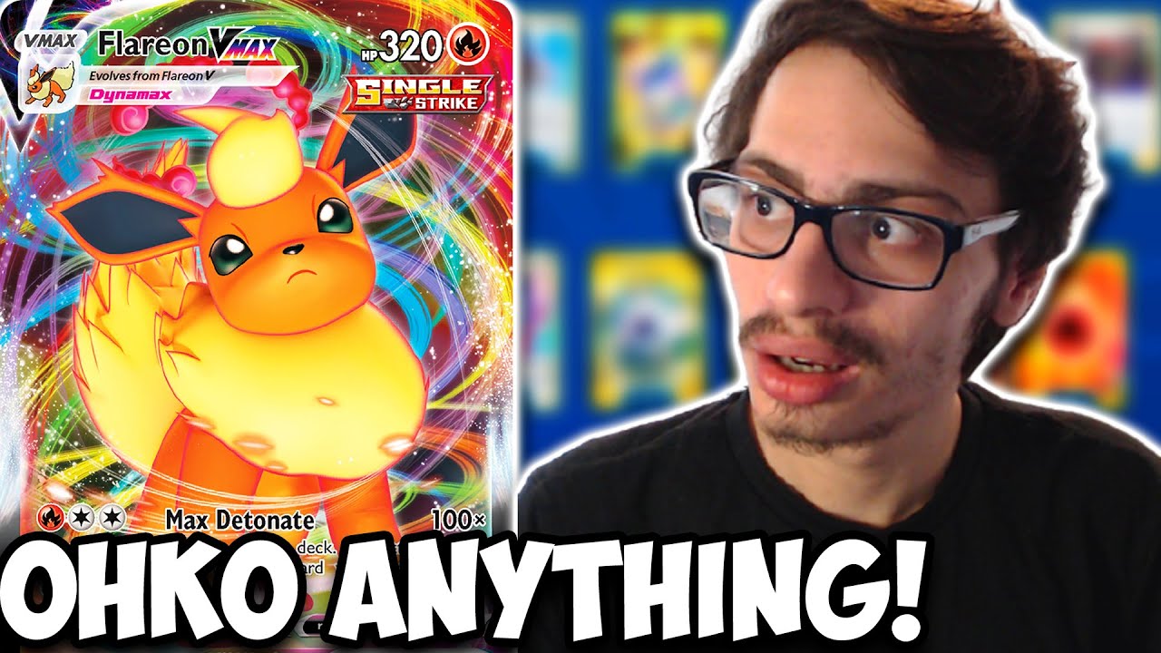 Flareon VMAX OHKOs Anything! 500 Damage! Max Detonate Goes Off! Evolving Skies PTCGO