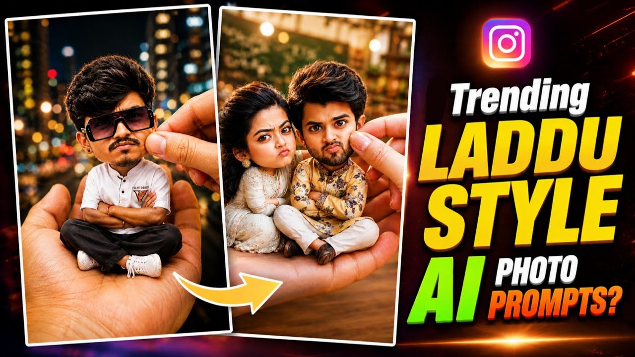 Trending Laddu Style Ai photo Prompt | Ai Chibi Style Photo Kaise Banaye | Head Mini Character Edit