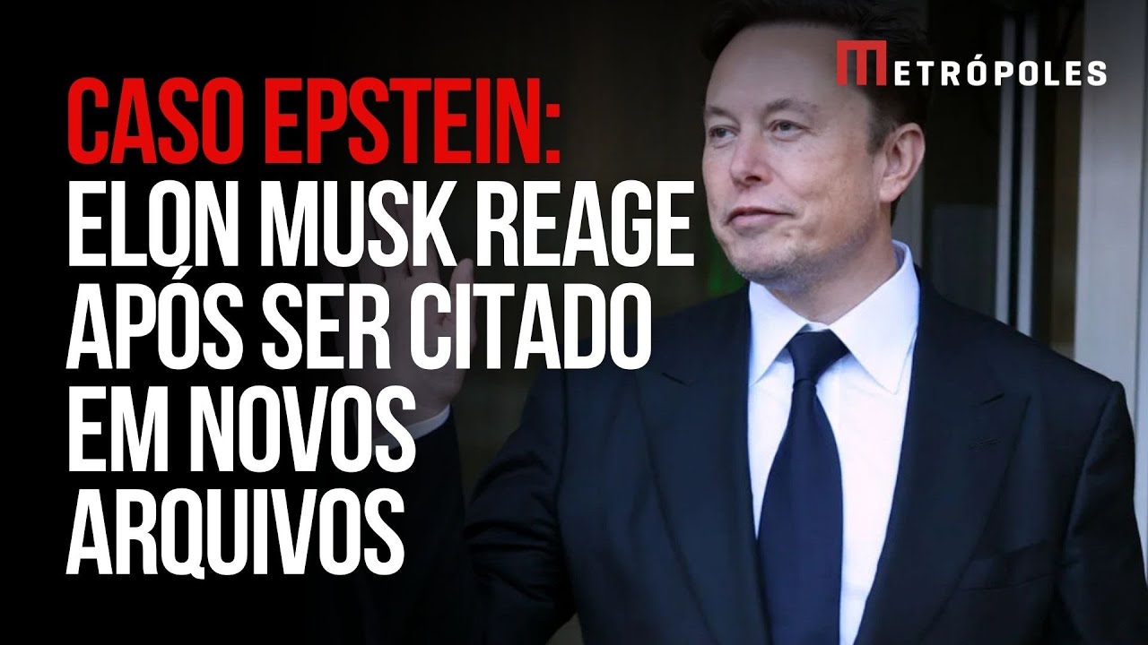 Elon Musk reage após ser citado em novos arquivos de Epstein
