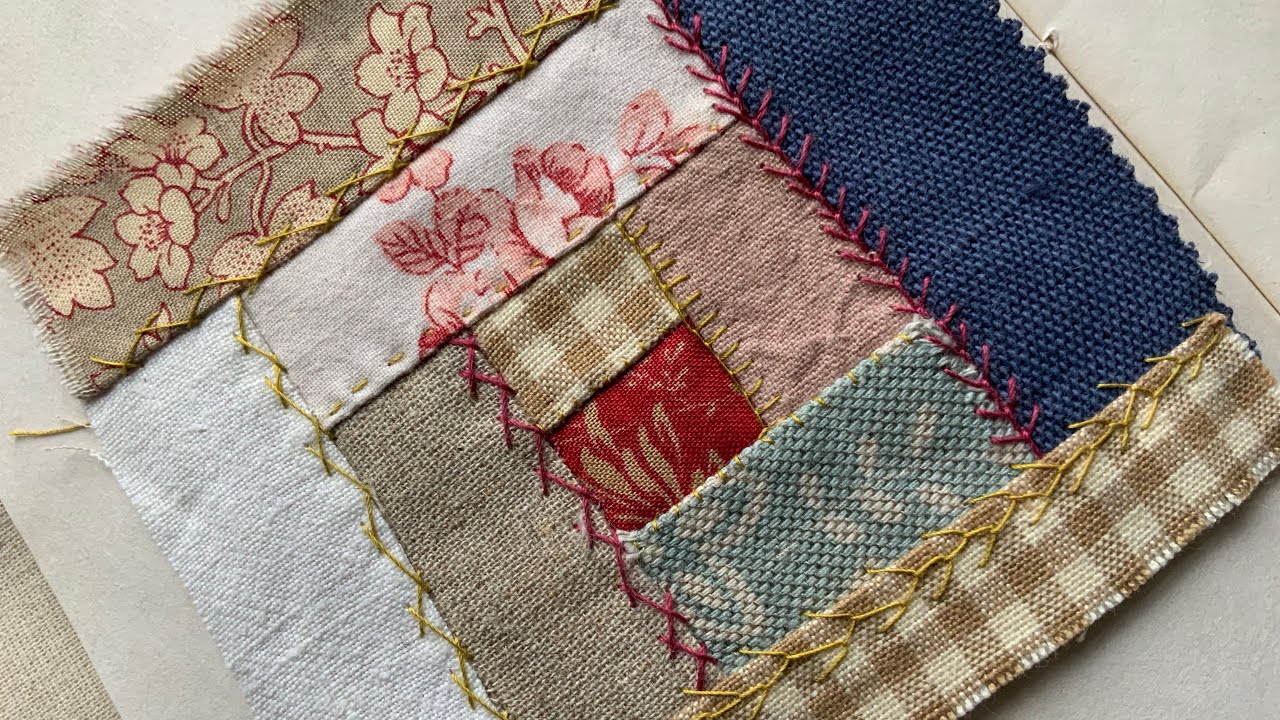 Happy scrappy easy peasy log cabin #slowstitch #patchwork #tutorial