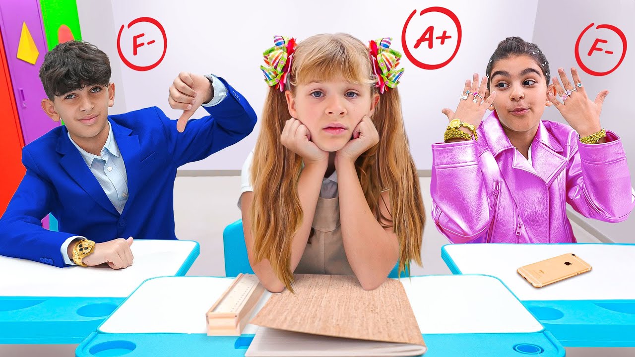 Kinder zeigen, dass Wissen in der Schule das Wichtigste ist