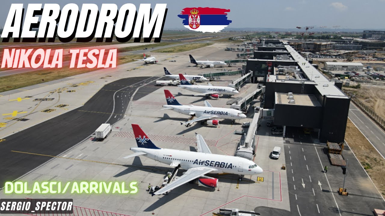 Aerodrom Nikola Tesla - dolasci / arrivals, sletanje na pistu, velike gužve #beograd