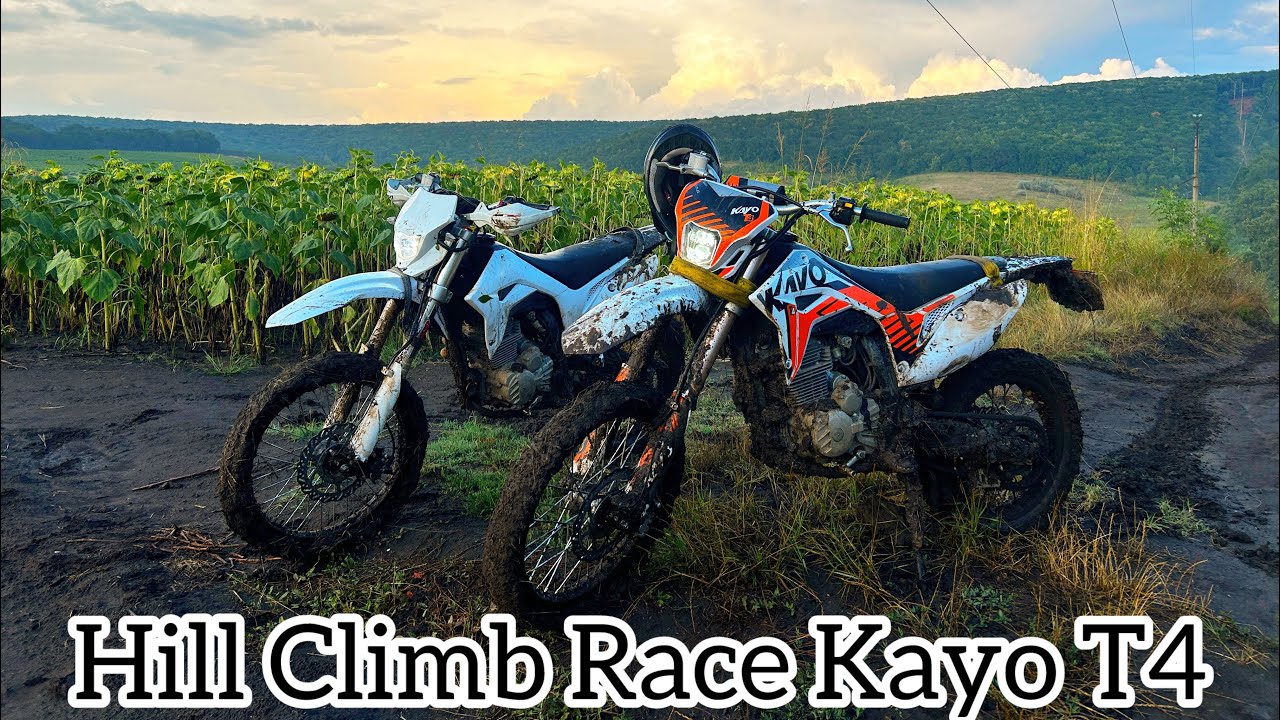 Două MOTOCICLETE ENDURO Kayo T4 în acțiune pe OFF-ROAD!