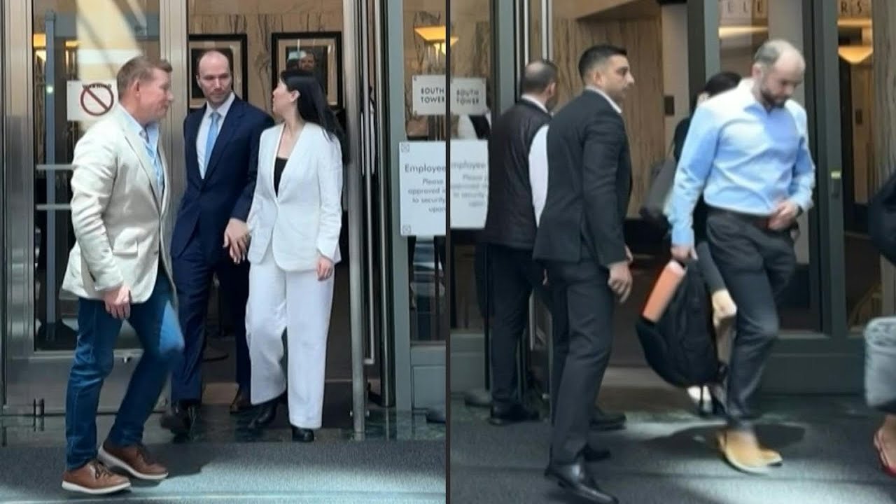 OpenAI president Greg Brockman and Ilya Sutskever leave the courthouse | AFP