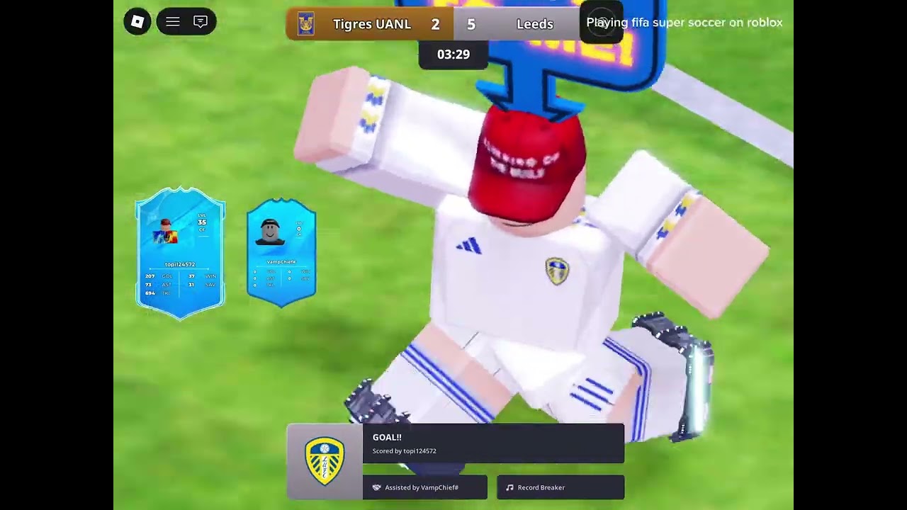 Playing fifa super soccer on roblox #football #roblox
