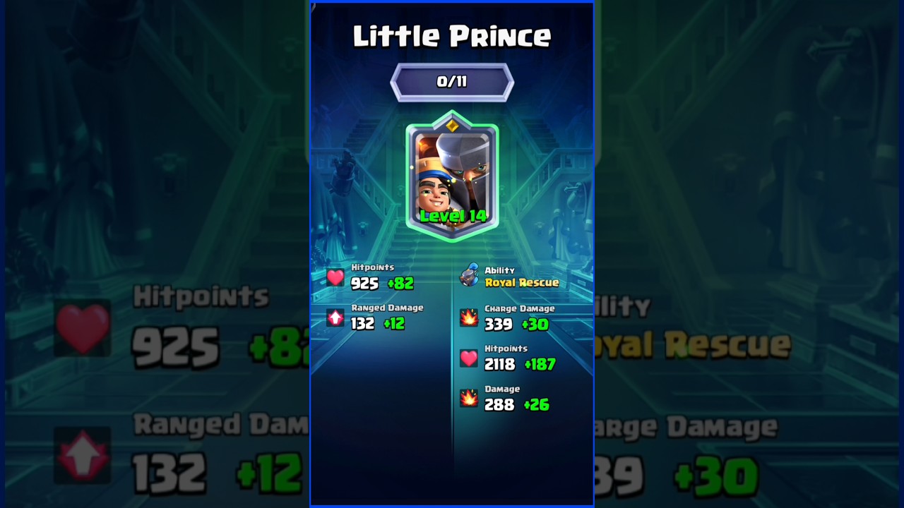 Little Prince Upgrade to 14💪🔥💀#clashroyale #clashroyleshorts #supercell #ytshorts #shorts #mrcwc