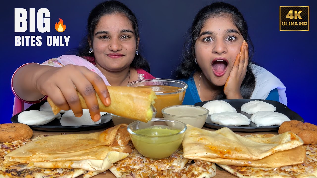 BIG BITE SOUTH INDIAN FOOD CHALLENGE | IDLI CHALLENGE | DOSA EATING CHALLENGE