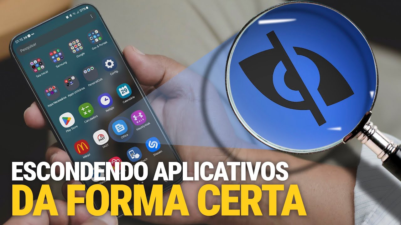 Como Esconder Ocultar Aplicativo em Celular Android - 2025