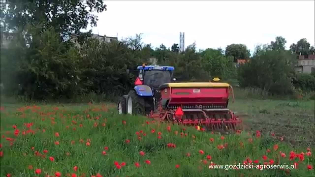 New Holland T6 + Vaderstad Rapid na ugorze
