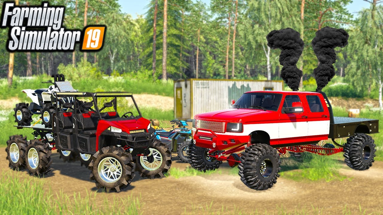 MILLIONAIRE GOES MUDDING! (CAN-AM RENEGADE, 6X6 POLARIS & LIFTED FORD) | FARMING SIMULATOR 2019