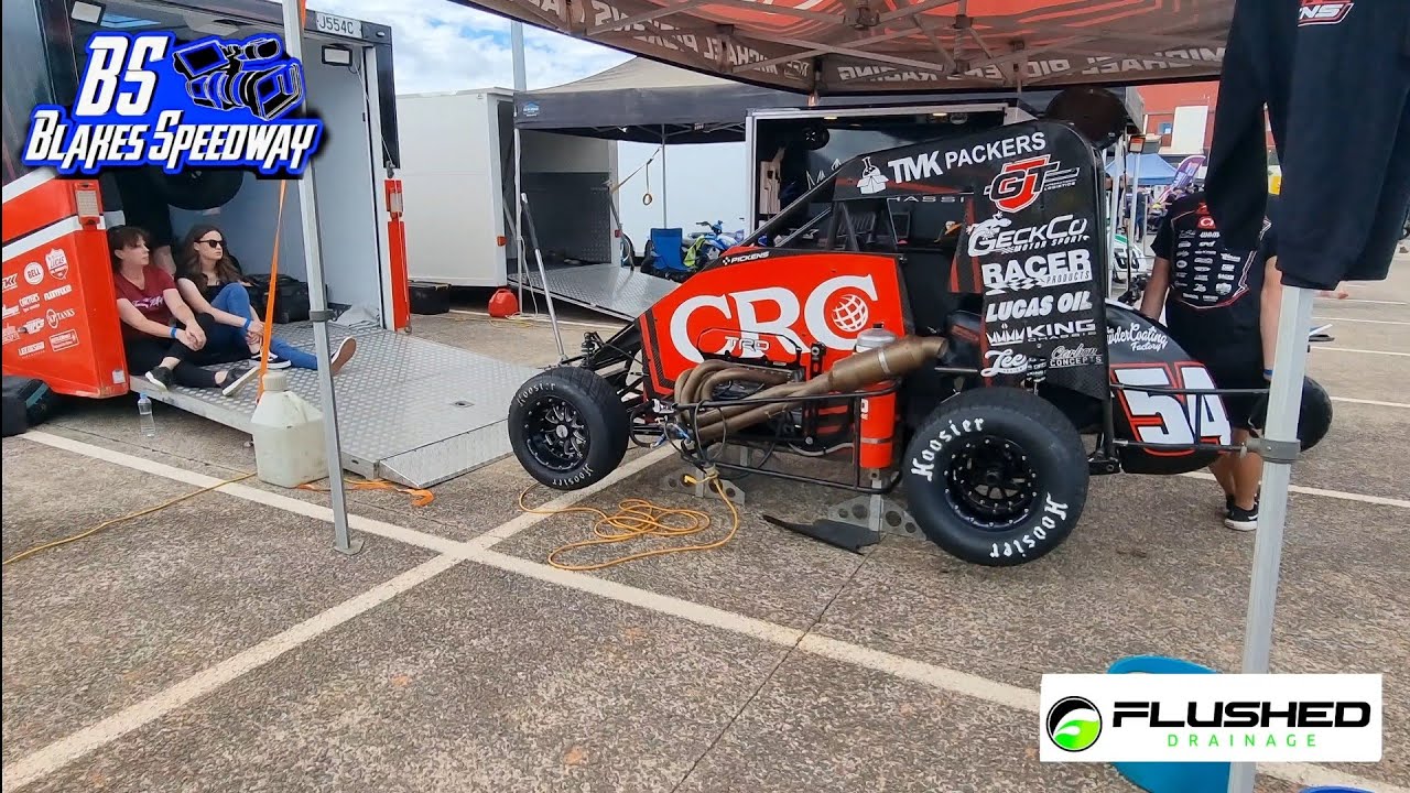 Baypark Speedway Bay51 World Midgets Series Pitwalk ft 1USA Seavey,2USA Kofoid,97AUS Brown, 97A SVG