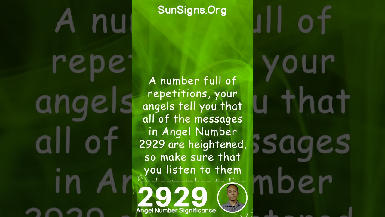 Znaczenie liczby anioła 2929 | SunSigns.Org | #shorts #aniołliczby