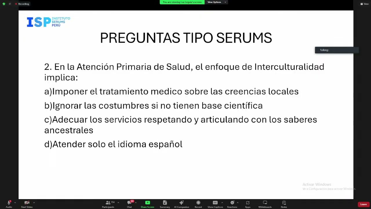 Banco de preguntas Serums MINSA   ENCAPS  2026 1 cuidado integra SALUD PUBLICA BrainMed