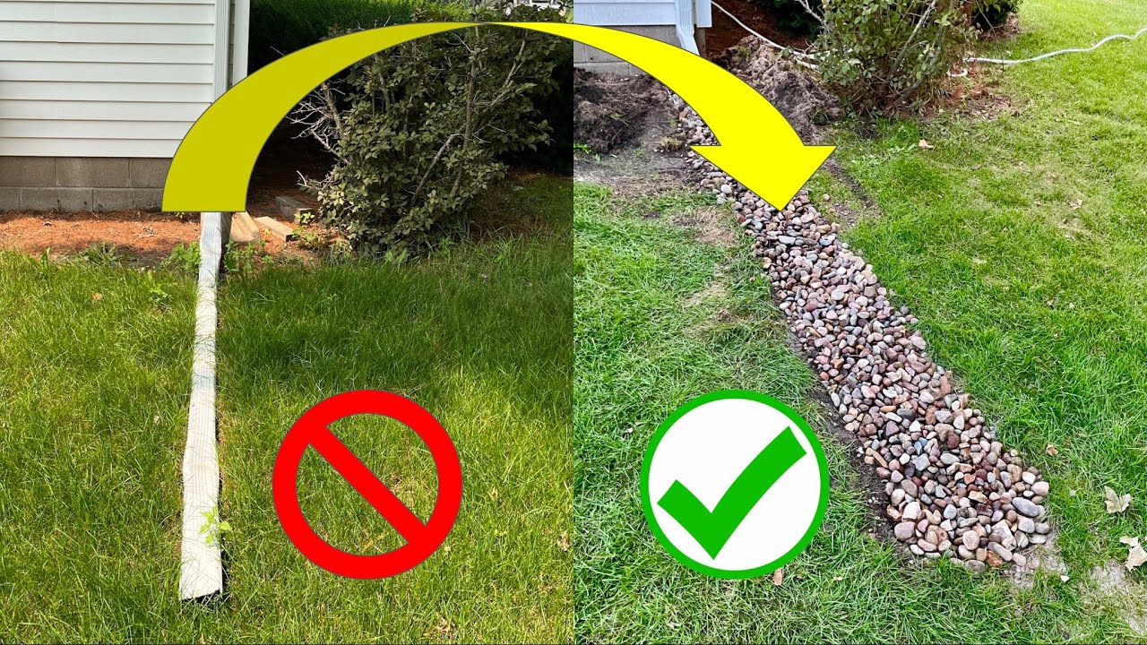 $60 Miniature French Drain - No More Downspout Extensions