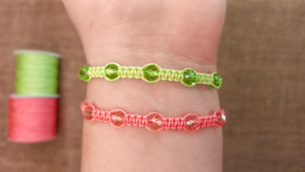 Easy bracelet with BASIC KNOT and crystals 🤑🛍Earn extra money from home
