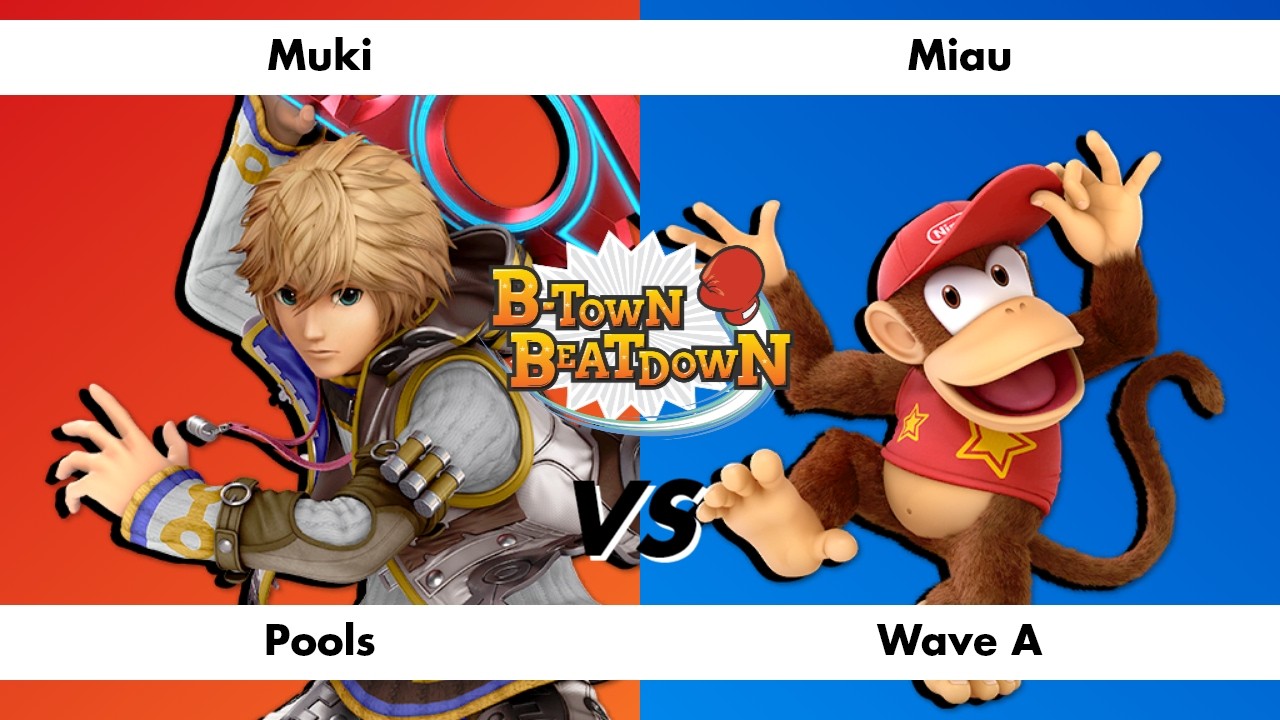 B-Town Beatdown 96 Pools: Muki (Shulk) vs Miau (Diddy Kong)