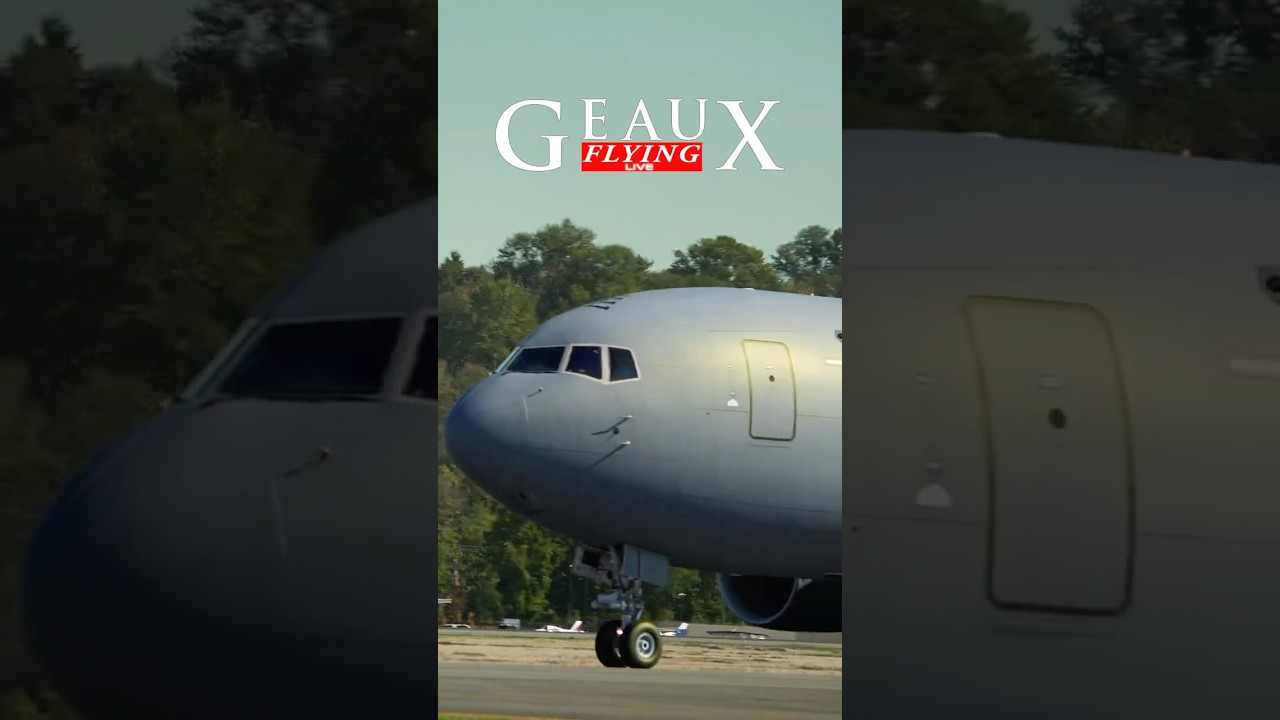 KC 767 Pilot WAVES and takes off