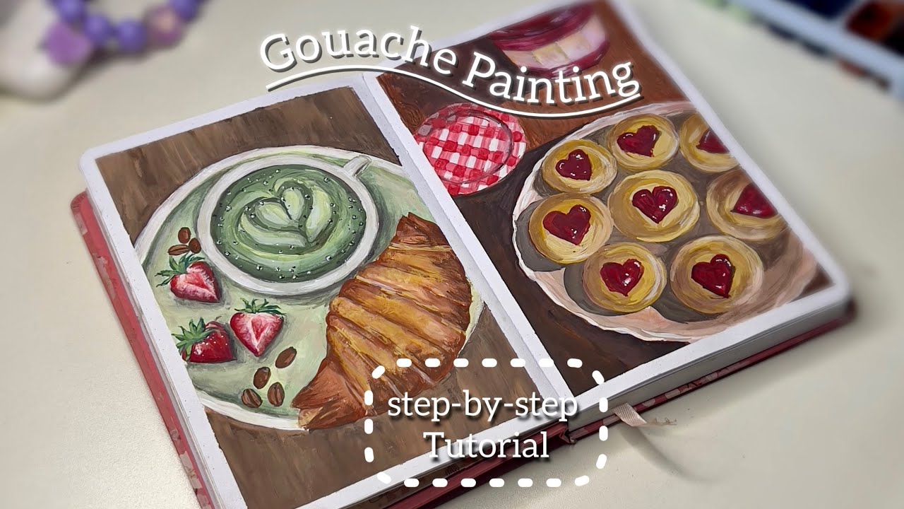 Food Art Series-1`||Himi Gouache Painting step-by-step tutorial
