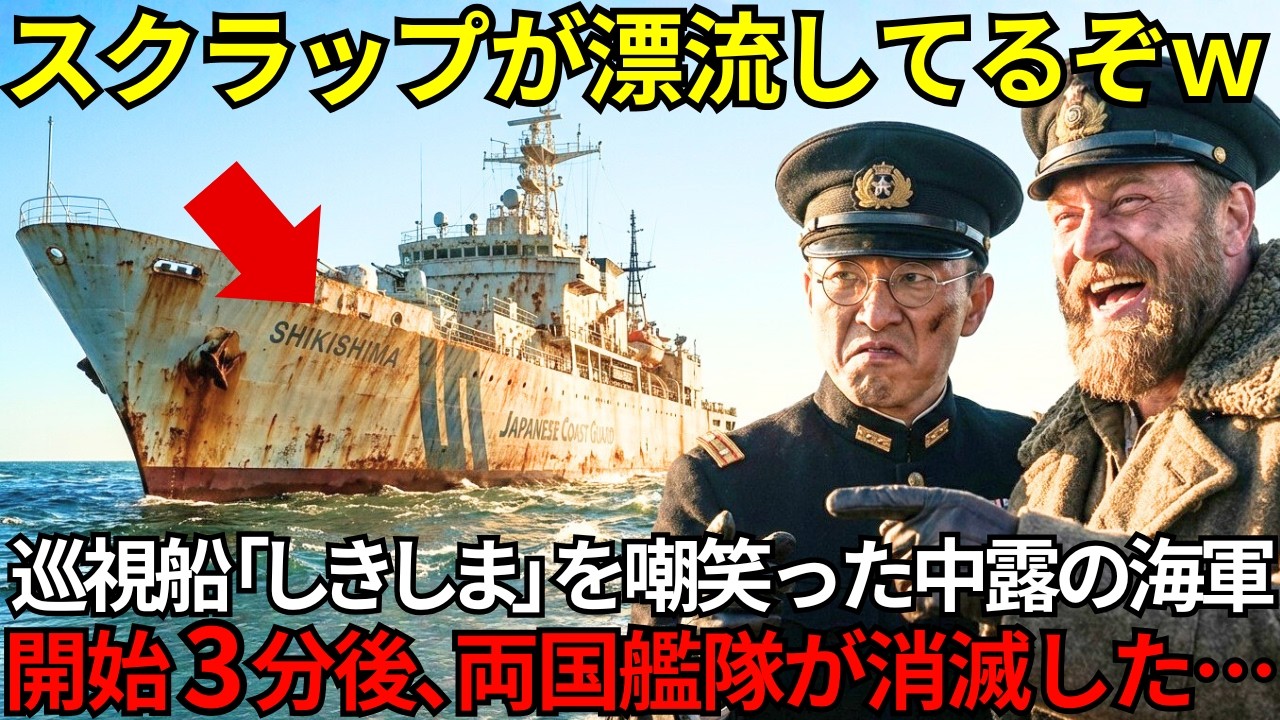 「警察のゴミ船ごときが軍に勝てるかｗ」廃船寸前の日本の巡視船「しきしま」を舐めた特攻した2大国が秒殺された理由【海外の反応】