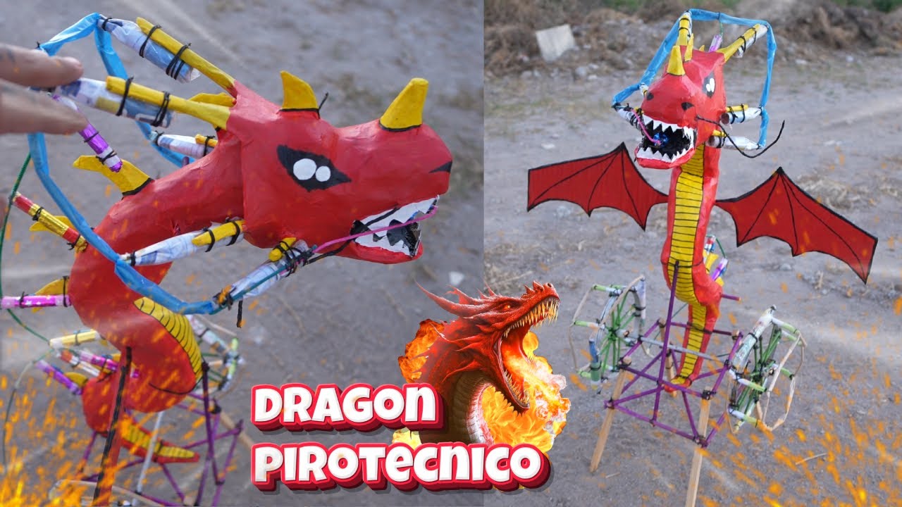 ARMADO Y QUEMA DE DRAGON PIROTECNICO PARTE 2