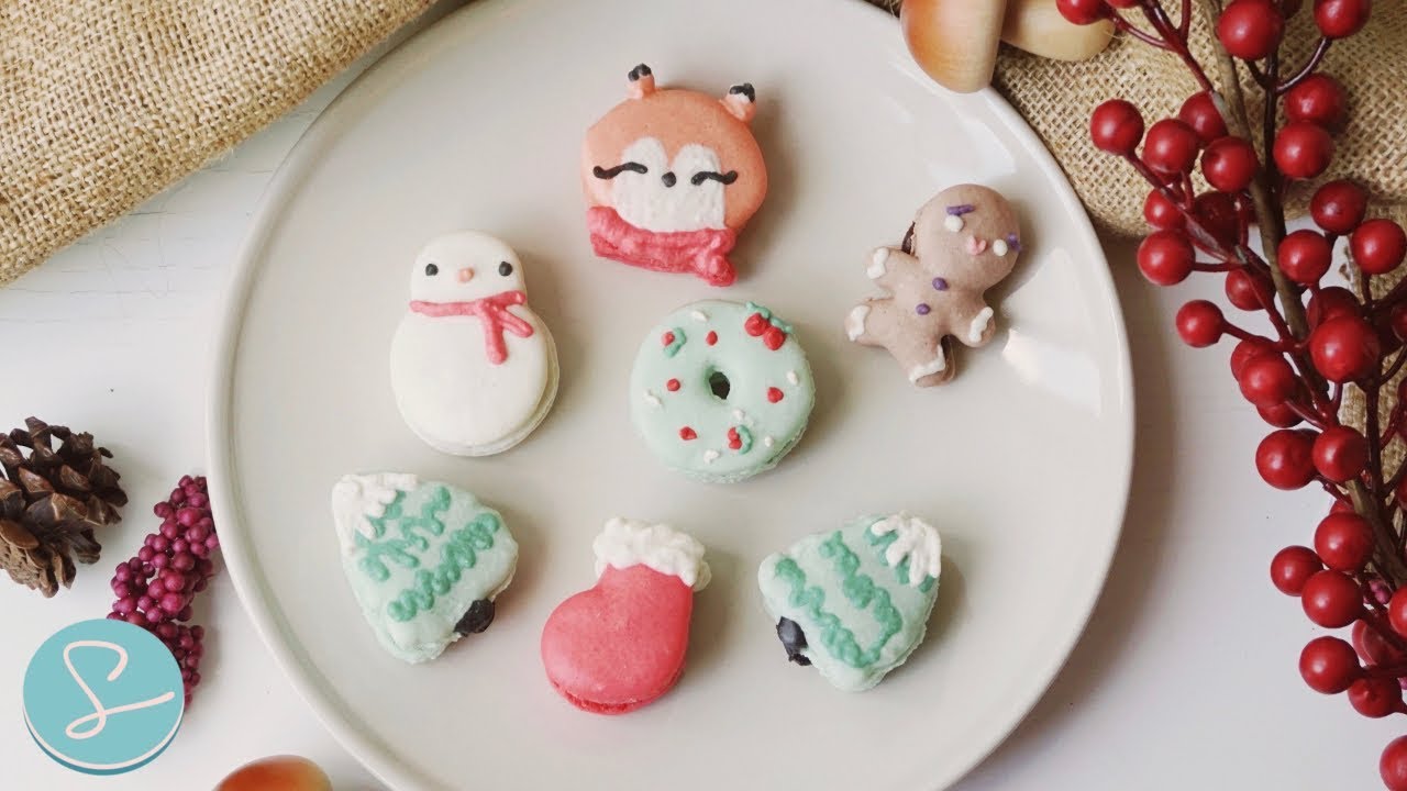 CHRISTMAS MACARON DESIGNS (TUTORIAL & RECIPE) -  Sumopocky