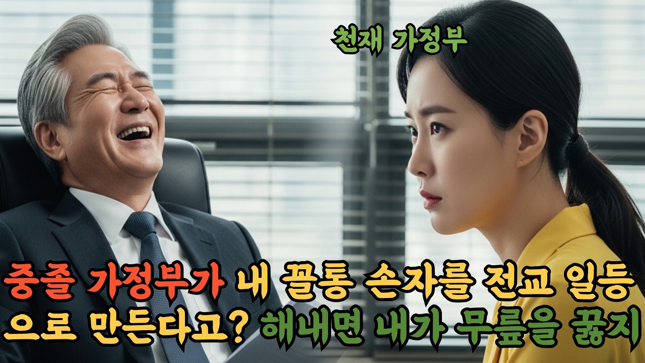 전교 꼴등 손주를 전교 1등으로 만들겠다는 중졸 가정부, 회장은 비웃으며 