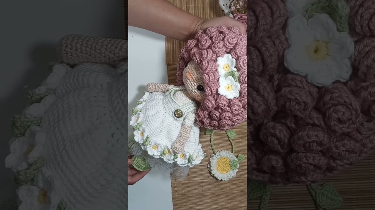 Boneca Angelina de crochet🌷?#passoapasso #comofazer #amigurumi #crochet