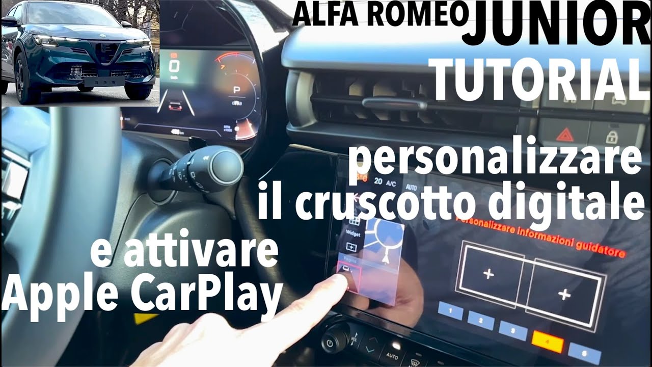 ALFA ROMEO JUNIOR cruscotto digitale - TUTORIAL 2/3: personalizzare videate e Apple CarPlay