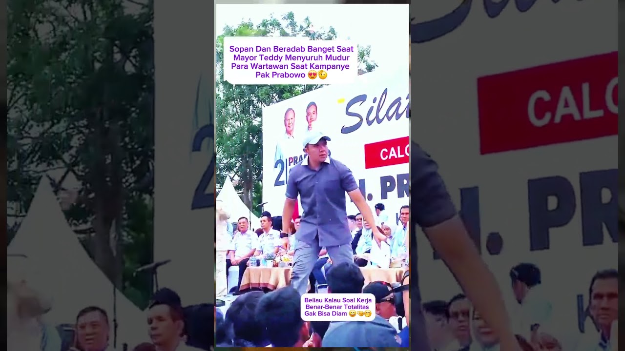Cara Halus Mayor Teddy Suruh Mudur Para Wartawan😇 #shortsvideo #shorts #mayorteddy #prabowo